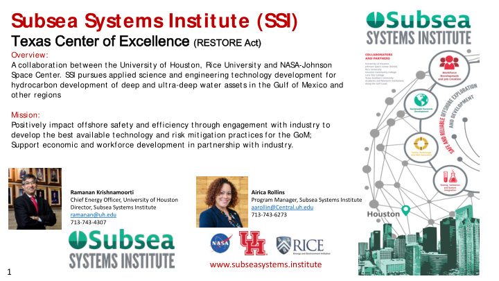subsea systems institute ssi