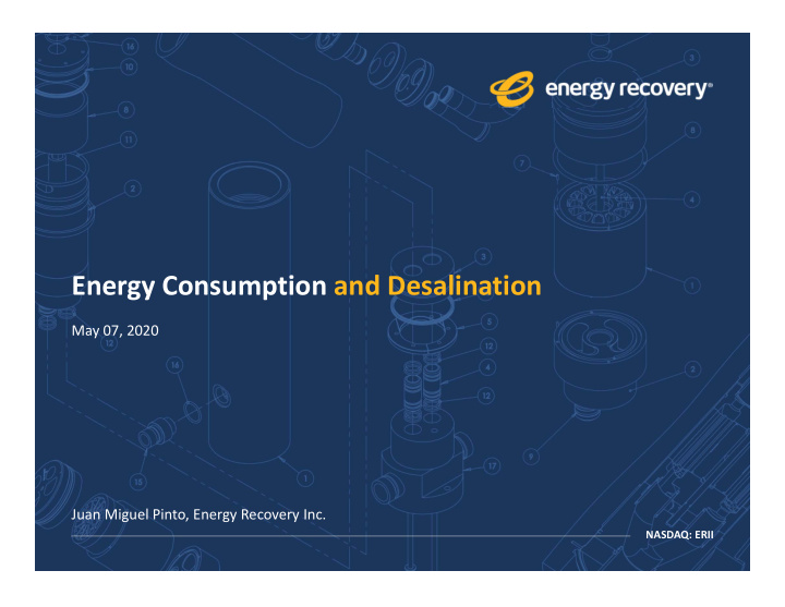 energy consumption and desalination