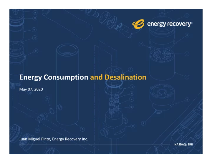 energy consumption and desalination