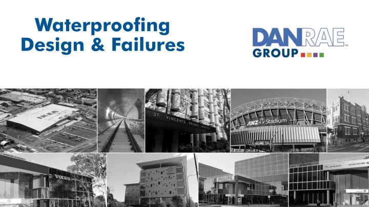 design amp failures what we ll cover today