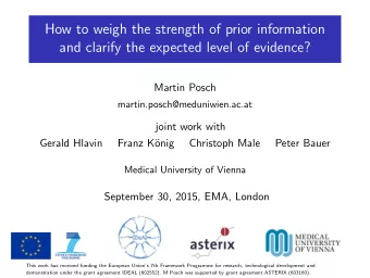 How to weigh the strength of prior information  and clarify the expected level of evidence?  Martin