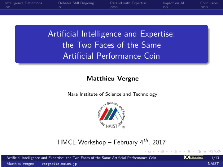 artificial intelligence and expertise the two faces of