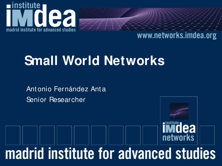 small world networks