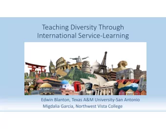 Teaching Diversity Through International Service  Learning  Review o  view of the Lit  the