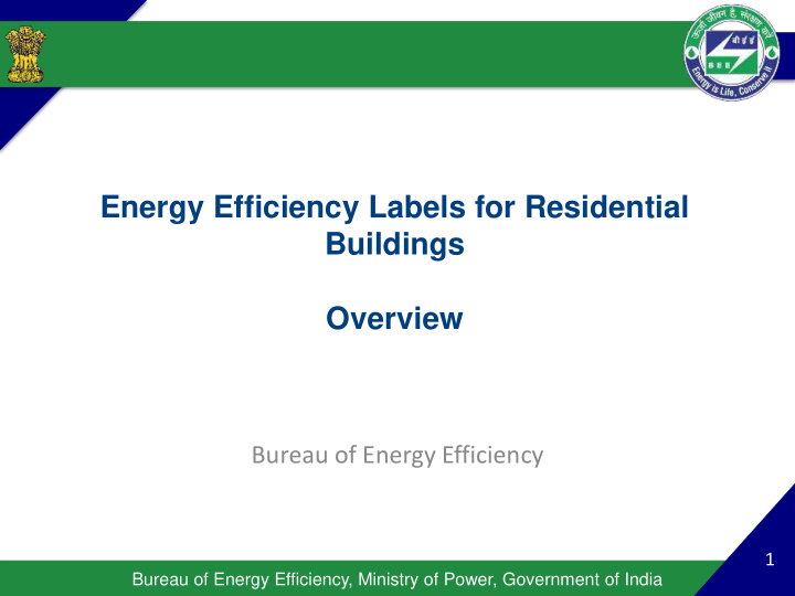 overview bureau of energy efficiency 1 bureau of energy