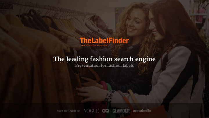 the leading fashion search engine