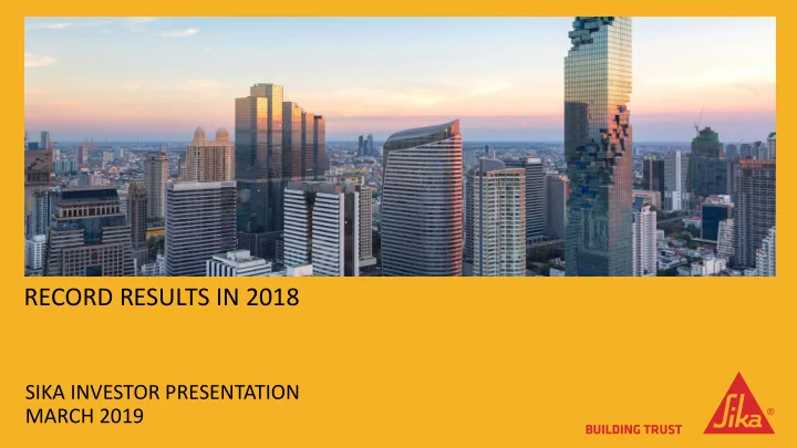 record results in 2018