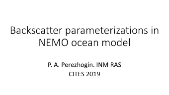 NEMO ocean model  P. A. Perezhogin. INM RAS  CITES 2019  Motivation  Mesoscale eddies are badly