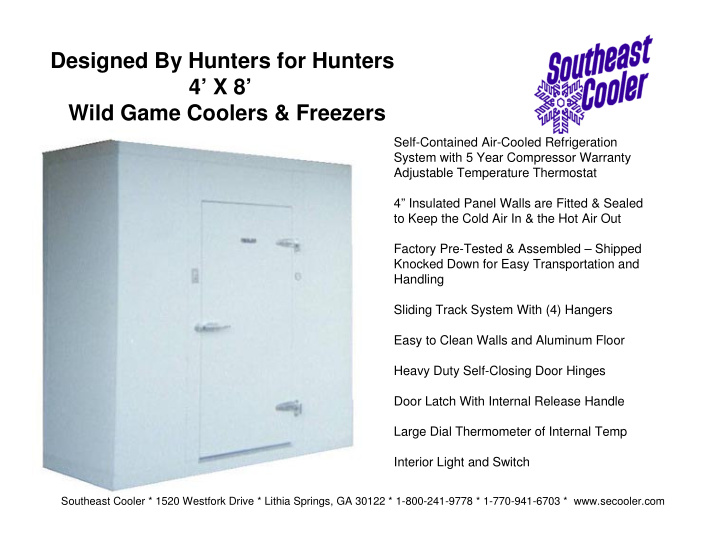 designed by hunters for hunters 4 x 8 wild game coolers