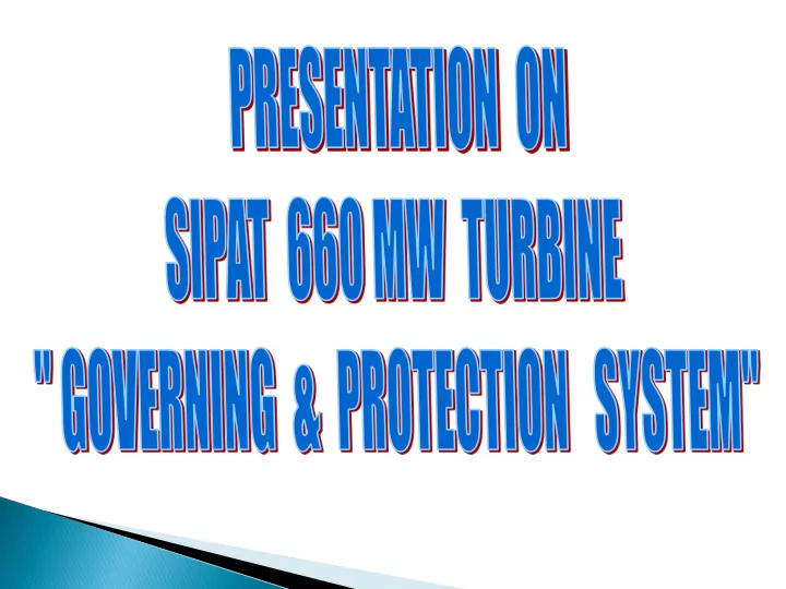 overview of turbine concept of governing system