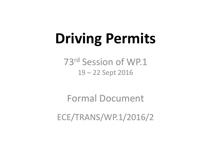 driving permits