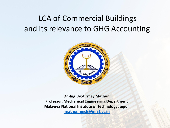 and its relevance to ghg accounting
