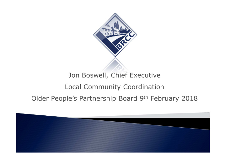 jon boswell chief executive local community coordination