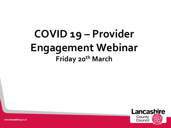 covid 19 provider