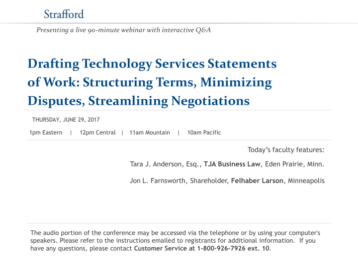 drafting technology services statements of work