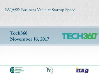 Tech360  November 16, 2017  Why Innovate?  Why change?  Business is pretty good  Years of