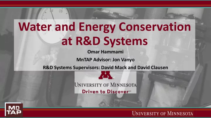 at r amp d systems
