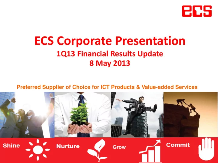 ecs corporate presentation