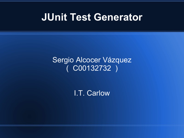 junit test generator
