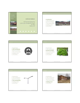 Catherine Neiderer  introduction  LEED certification Architectural Engineering  greenroof