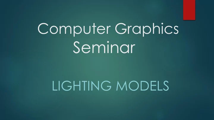 seminar