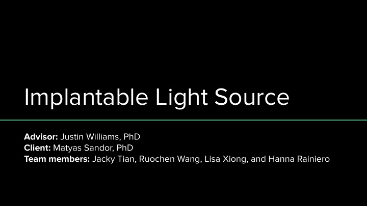 implantable light source