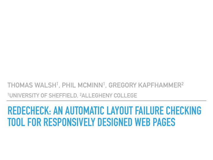 redecheck an automatic layout failure checking tool for
