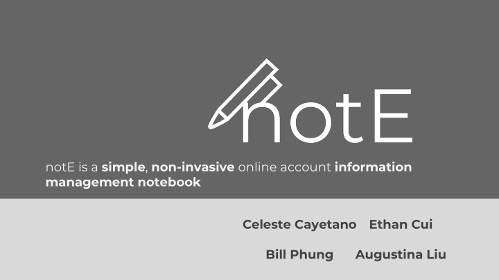 note is a simple non invasive online account information