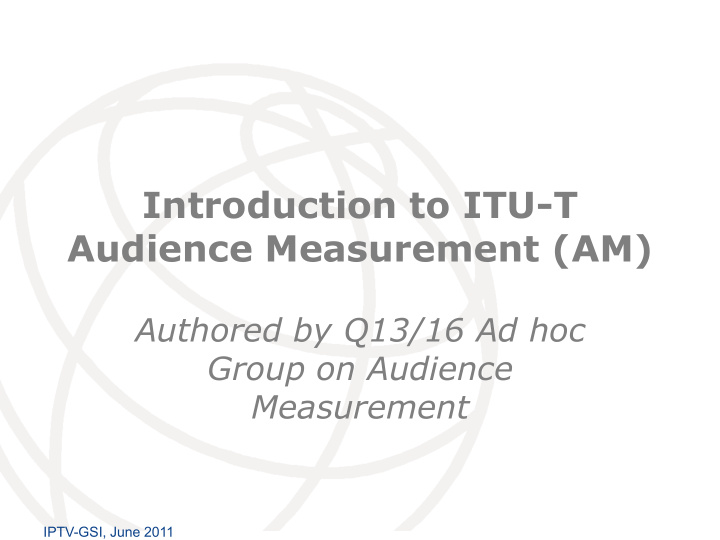 audience measurement am