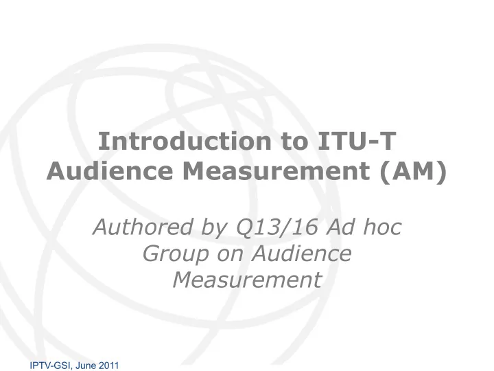 audience measurement am