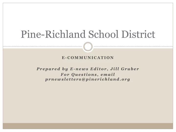 pine richland school district