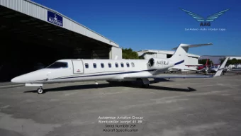 Ackerman Aviation Group  Bombardier Learjet 45 -BR  Serial Number 259  Aircraft Specification  MSP