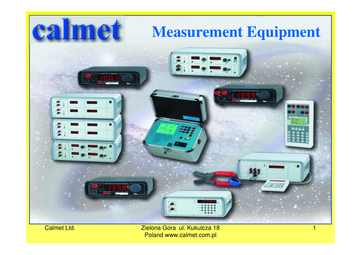 measurement equipment