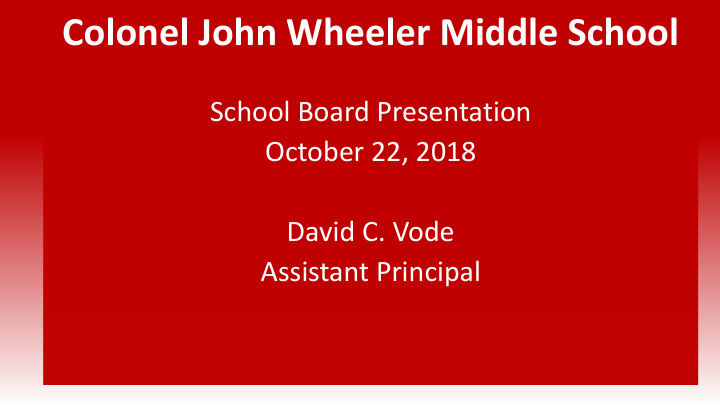 colonel john wheeler middle school