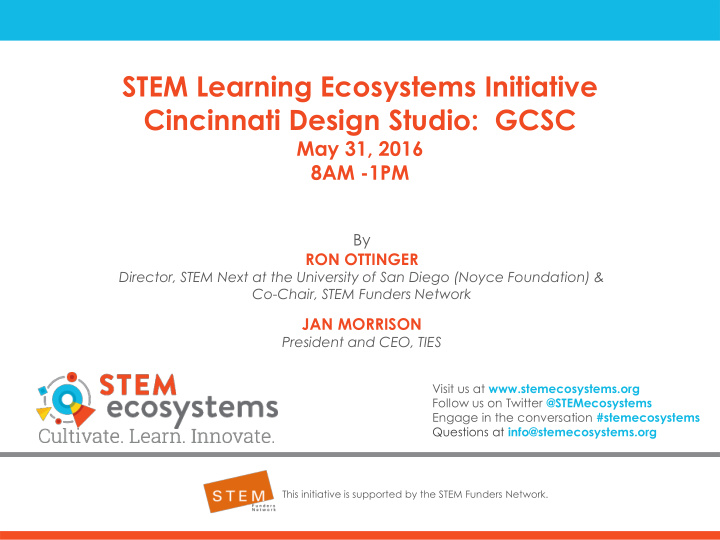 by ron ottinger director stem next at the university of