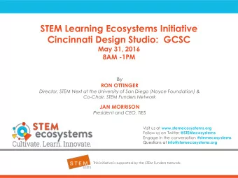 By  RON OTTINGER  Director, STEM Next at the University of San Diego (Noyce Foundation) &amp;