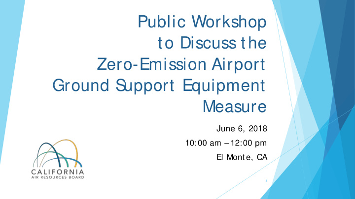 public workshop to discuss the zero emission airport