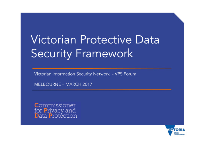 victorian protective data security framework