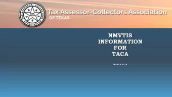 NMVTIS  INFORMATION  FOR  TACA  MARCH 2019  NMVTIS ERRORS   Odometer Reading Discrepancies
