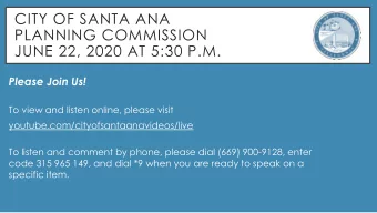 JUNE 22, 2020 AT 5:30 P.M.  Please Join Us!  To view and listen online, please visit