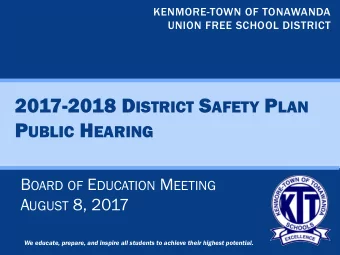 History  Safe Schools Against Violence in Education Act (SAVE)  Enacted July 24, 2000