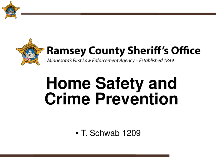 home safety and crime prevention