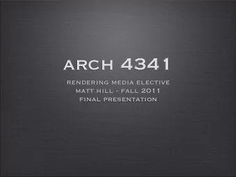 arch 4341  rendering media elective  matt hill - fall 2011  final presentation  Lighthouse Project