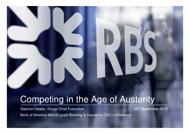competing in the age of austerity