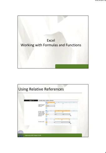 Using Relative References  XP  XP  Engineering Staff College of India  1  3/29/2012  Using Absolute