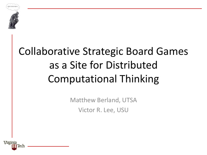collaborative strategic board games as a site for