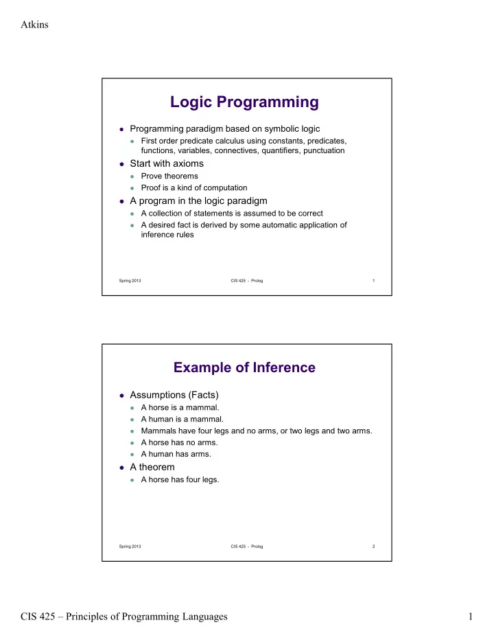 logic programming