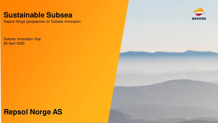 sustainable subsea