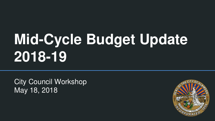 mid cycle budget update 2018 19