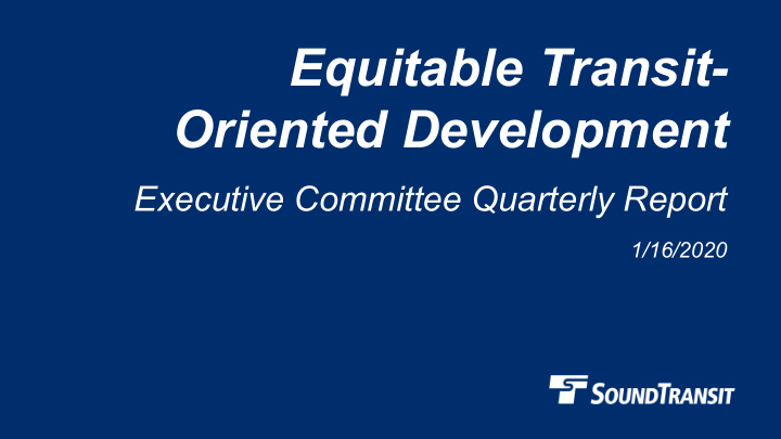 equitable transit oriented development